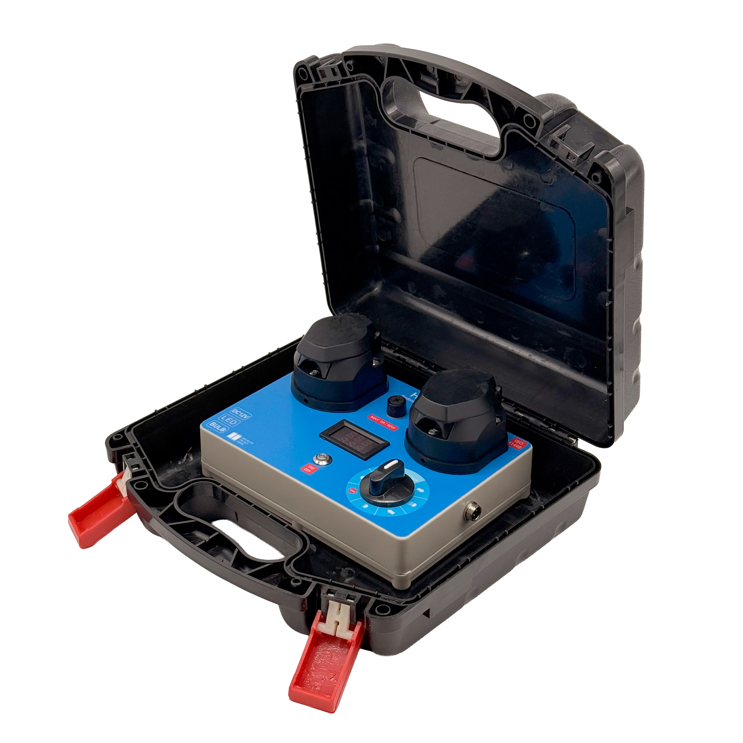  - TESTER PER LUCI PER DISPOSITIVI DI TRAINO RICARICABILI CON INTERRUTTORE A BANDA