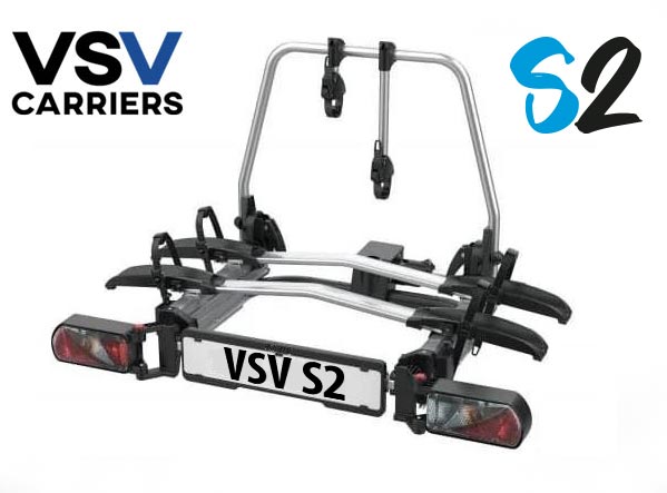 VSV S2 - <b>SPECIFICO PER FURGONI CAMPERIZZATI</b> <br /> Capacità 2 bici. Carico Max 60 Kg. Peso articolo 20,5 Kg.  in acciaio e alluminio. Portabici con sistema SLIDE che permette l'apertura delle porte battenti dei furgoni, 70 cm di scorrimento.  SUPORTI TELAIO BICI A CINGHIE CON CHIUSURA. Presa 7/13 poli - Passo bici: fino a 1300 mm. Max larghezza pneumatico 80 mm. <br /><b>L'UNICO SPECIFICO CHE PERMETTE L'APERTURA DELLE PORTE BATTENTI DEI FURGONI CAMPERIZZATI</b>