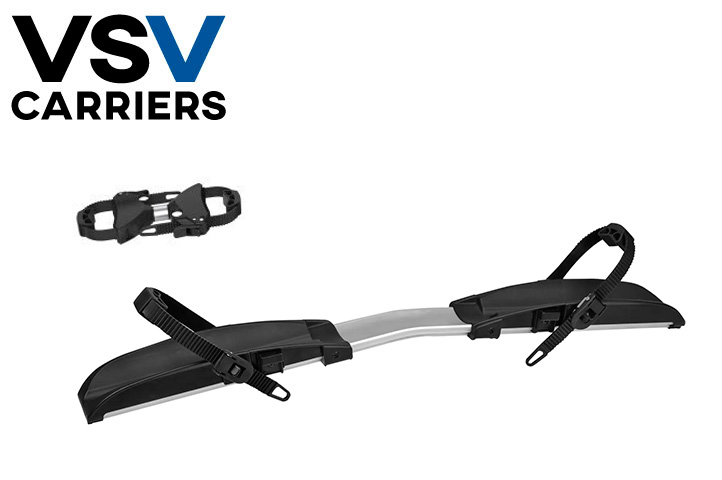 VSV S2 - ESTENSIONE 3� BICI PER PORTABICI S2 � Carico massino 15 Kg (portata complessiva massima portabici 60Kg) ideale per bici con ruote diametro massimo 24�, fornita con cinghia di fissaggio telaio-telaio con chiavi di sicurezza.