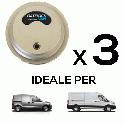GVS - <span style=font-weight:bold;>SERIE F - Kit 3 lucchetti.</span><br />Dispositivo amovibile per veicoli furgonati. Facile e veloce da installare, la SERIE F prevede l'esecuzione di un unico foro nella carrozzeria. Pu essere installato sia sul portellone laterale che sulle porte posteriori.