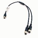 CABLAGGI - cavo adattatore per 2 monitor mostra 1 telecamera in tempo reale da 50cm.  Connettore maschio per fotocamera connettore femmina a due estremit per monitor