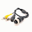 CABLAGGI - 4 Pin female connector to RCA MALE + RCA MALE AUDIO + DC FEMALE