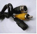 CABLAGGI - 4 pin MASCHIO ==> RCA FEMMINA + DC FEMMINA